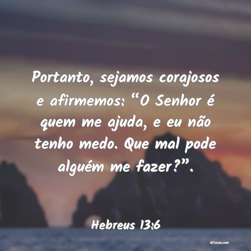 Frases de Hebreus 13:6