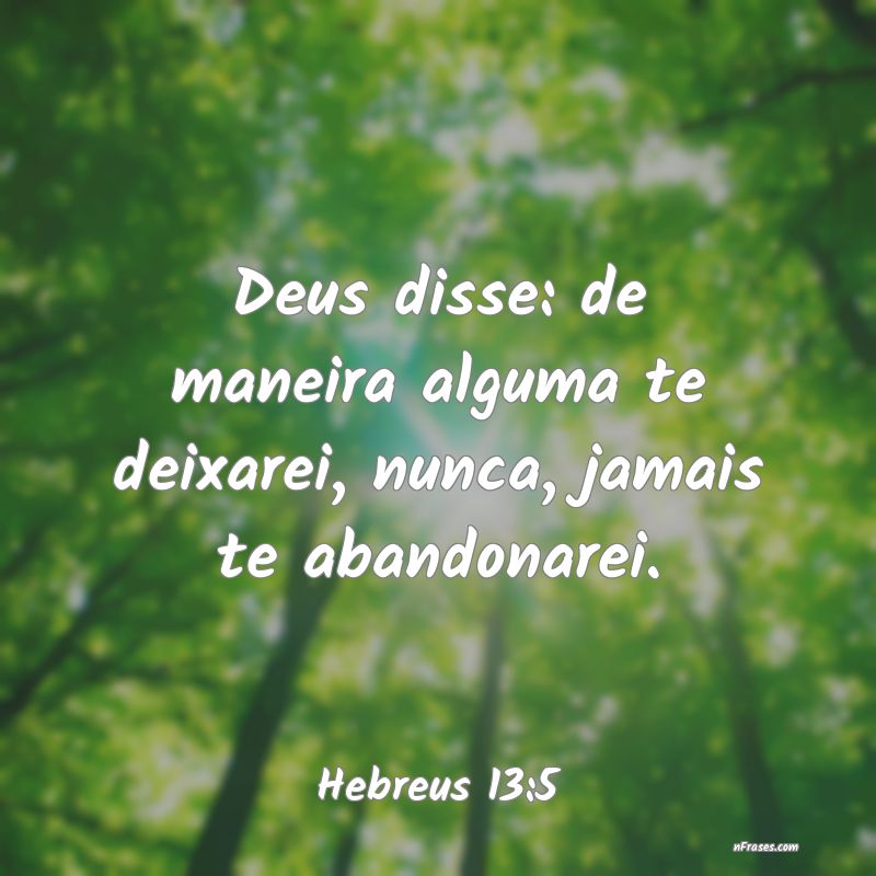 Frases de Hebreus 13:5