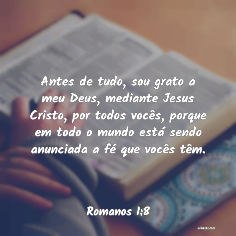 Frases de Romanos 1:8