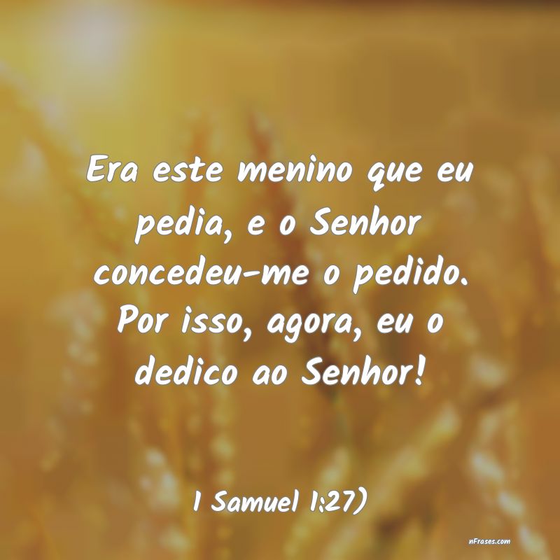 Frases de 1 Samuel 1:27